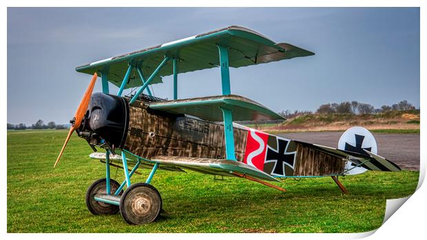 Fokker Triplane Print by Stuart Atton