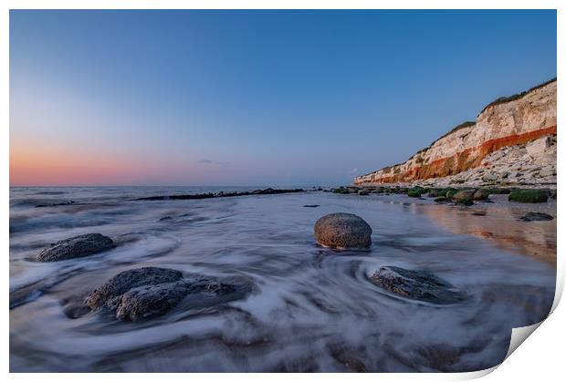 Hunstanton beach after sunset Print by Gary Pearson