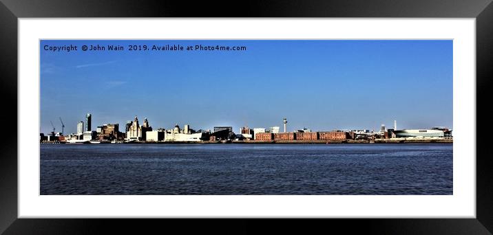 Liverpool Waterfront Framed Mounted Print by John Wain
