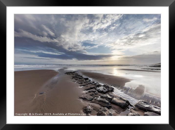 JoEvansWhere the clouds and rocks meet Framed Mounted Print by Jo Evans