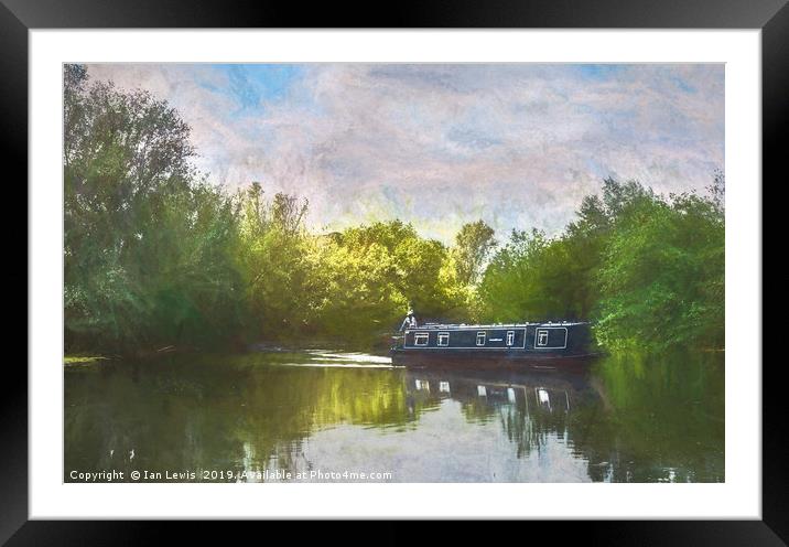 On The Avon A Digital Painting Framed Mounted Print by Ian Lewis
