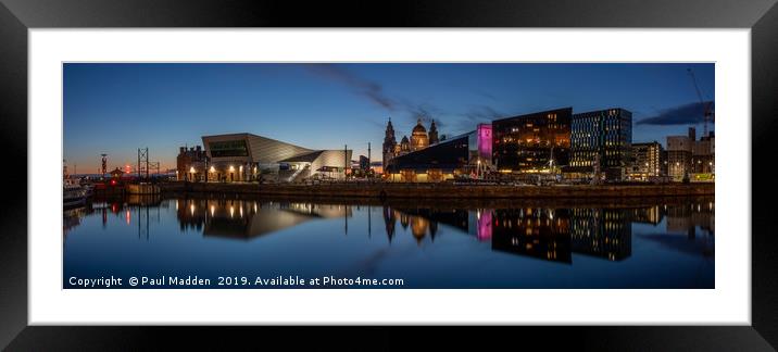 Canning Dock After Sunset Framed Mounted Print by Paul Madden