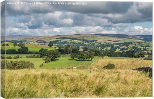North over Laithkirk, Teesdale Canvas Print by Richard Laidler