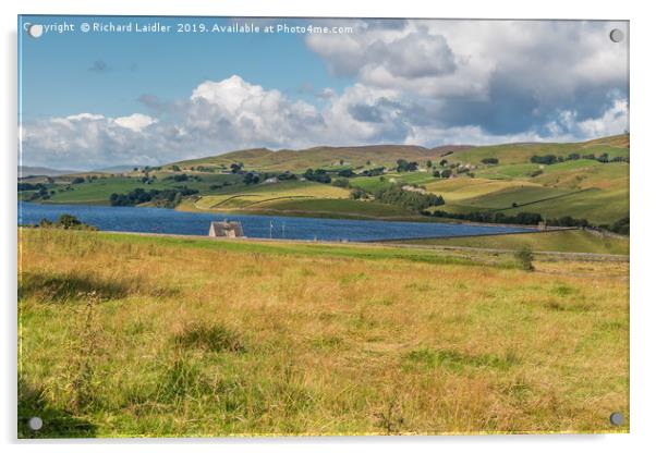 Grassholme Reservoir and Lunedale (1) Acrylic by Richard Laidler