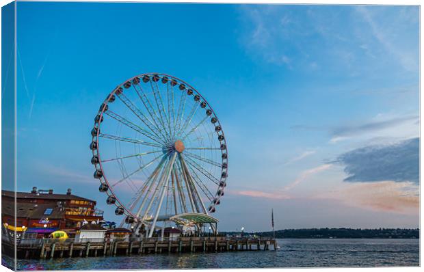 Great Wheel at Dusk Canvas Print by Darryl Brooks