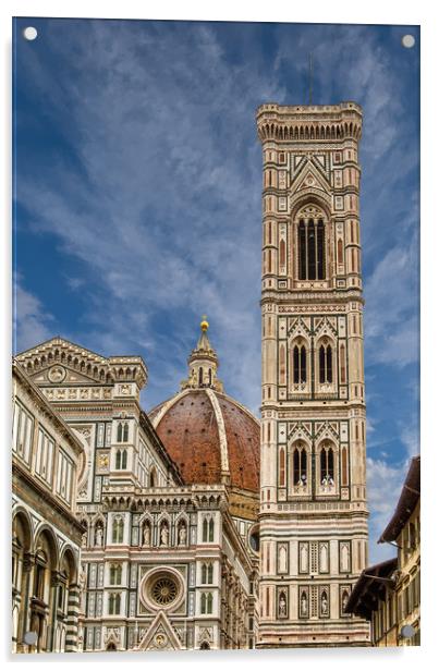 Il Duomo and Bell Tower Acrylic by Darryl Brooks
