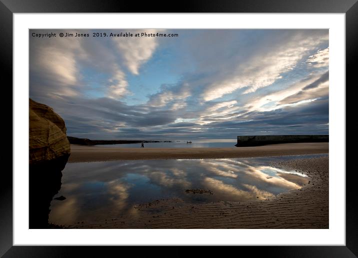 Reflecting on a calm October morning Framed Mounted Print by Jim Jones