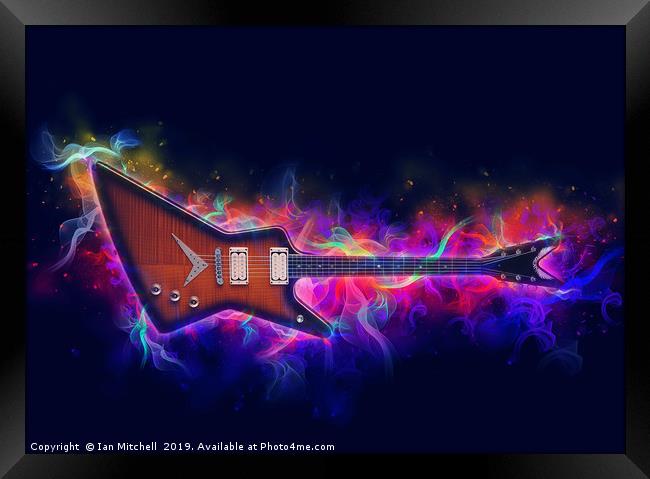 Electric Guitar Art Framed Print by Ian Mitchell