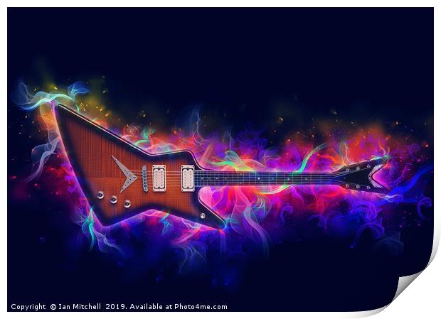 Electric Guitar Art Print by Ian Mitchell