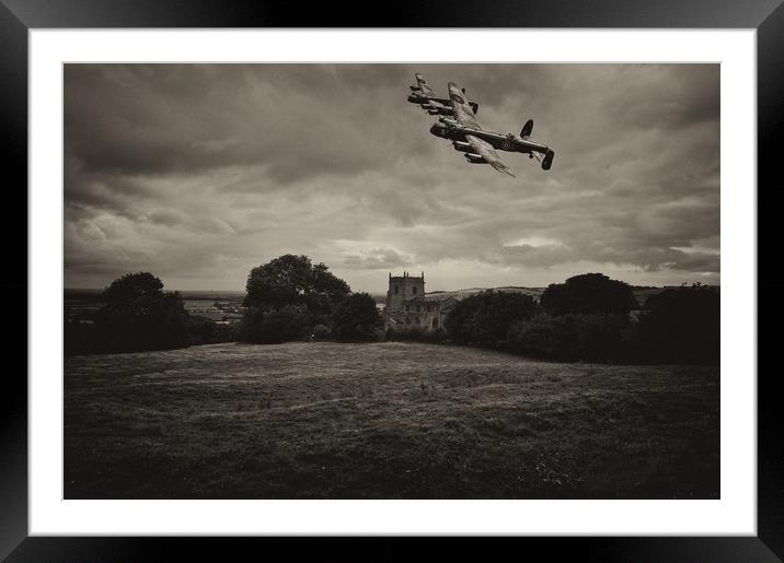 RAF Avro Lancaster's Over Ramblers Church Framed Mounted Print by Jon Fixter