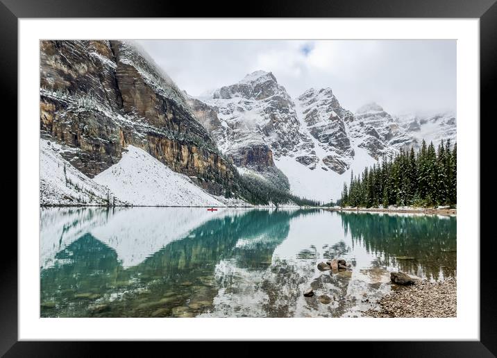 Moraine Lake, Banff National Park, Canada. Framed Mounted Print by Brenda Belcher