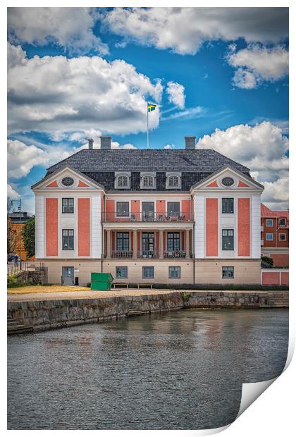 Karlskrona County Governors Building Port Facade Print by Antony McAulay