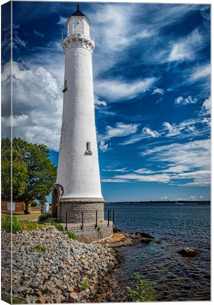 Karlskrona Stumholmen Lighthouse Canvas Print by Antony McAulay