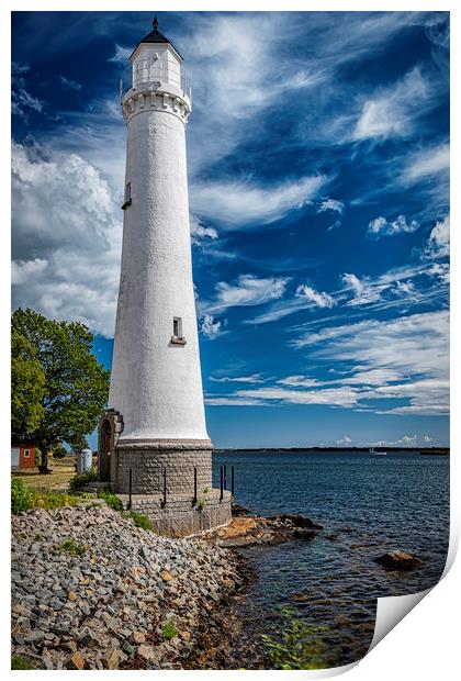 Karlskrona Stumholmen Lighthouse Print by Antony McAulay