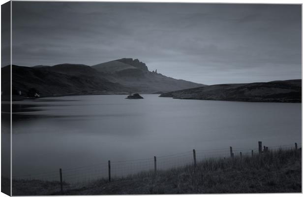 The Old Man of Storr from Loch Fada Canvas Print by Miles Gray