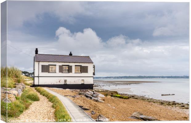 Watch House at Lepe Beach, Hampshire Canvas Print by KB Photo