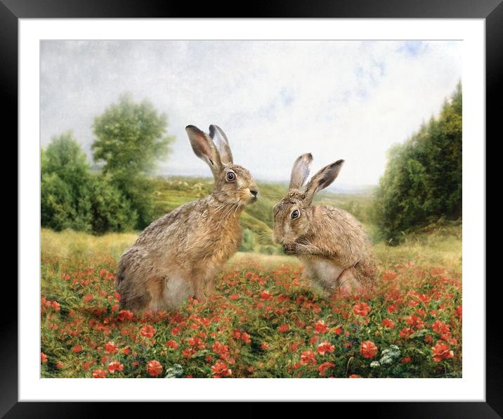 Spring Hare Framed Mounted Print by Trudi Simmonds