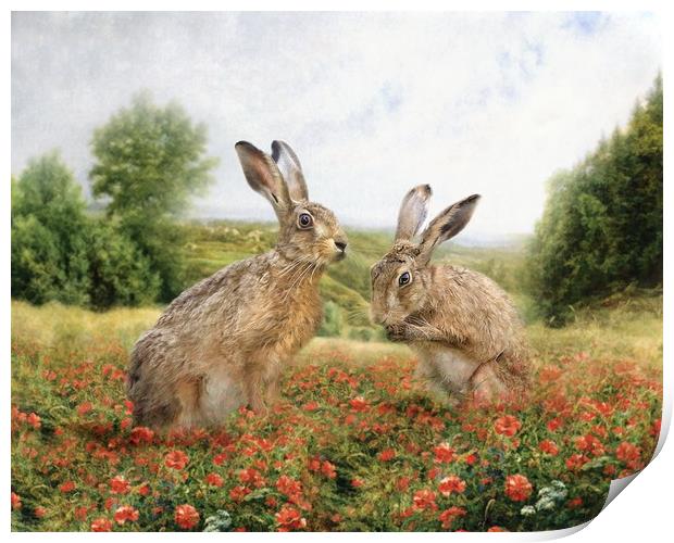 Spring Hare Print by Trudi Simmonds