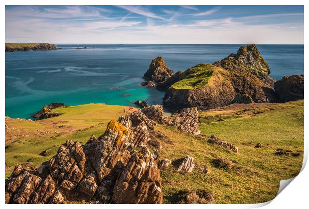 Kynance Cove Scenic views Print by Andrew Michael