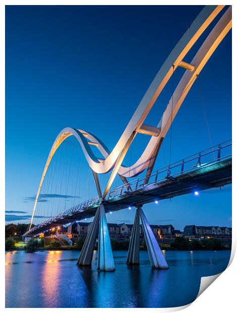 Sunset at Infinity Bridge on the River Tees. Stock Print by George Robertson