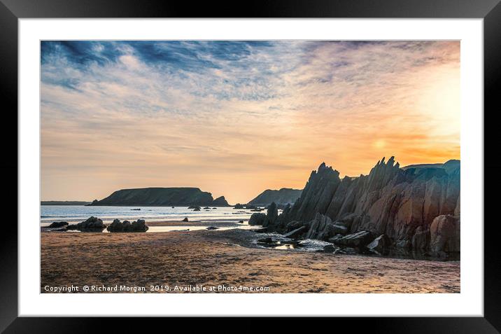 Marloes Sands, Pembrokeshire Framed Mounted Print by Richard Morgan