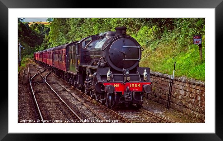 Steam Locomotive 1264 Arriving at Goathland Framed Mounted Print by Martyn Arnold
