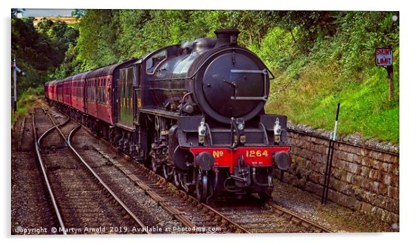 Steam Locomotive 1264 Arriving at Goathland Acrylic by Martyn Arnold