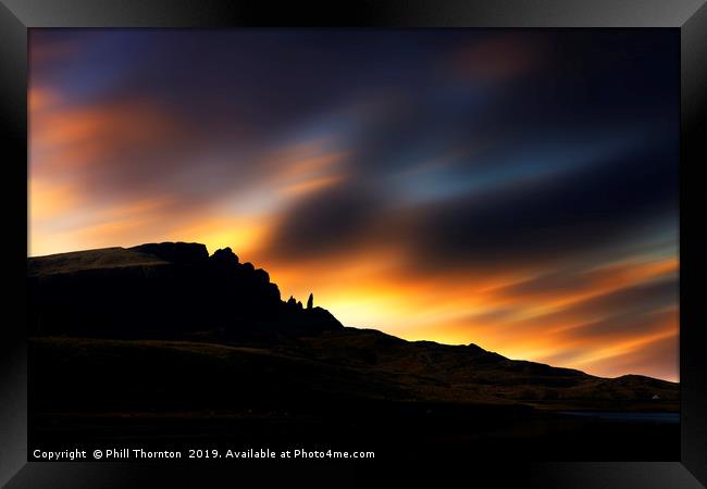 Sunsetting over The Old Man of Storr No.3 Framed Print by Phill Thornton