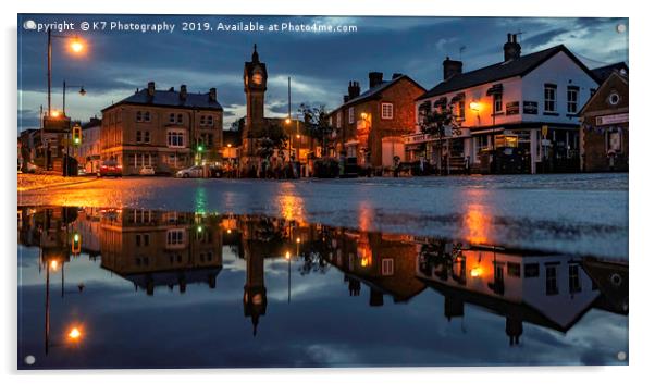 Thirsk Market Place after an Evening Downpour  Acrylic by K7 Photography
