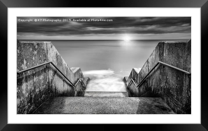 Sunrise from Marine Drive, Scarborough  Framed Mounted Print by K7 Photography