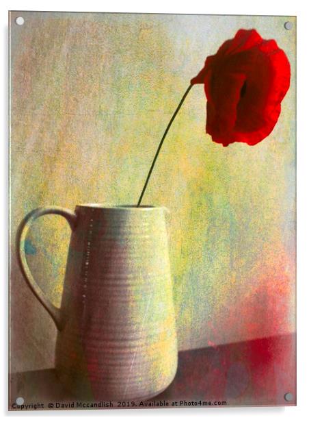     Lone  Poppy                          Acrylic by David Mccandlish