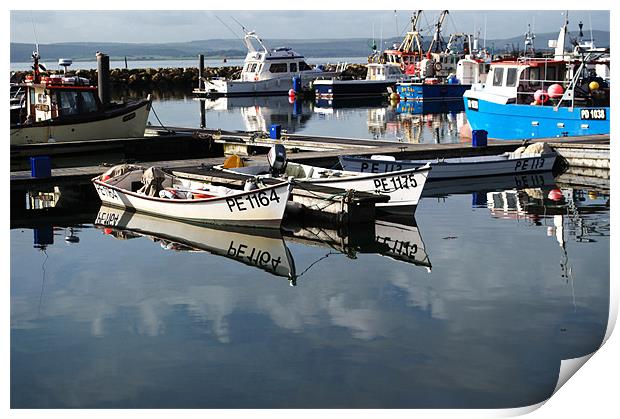 Working Boats Print by Chris Day