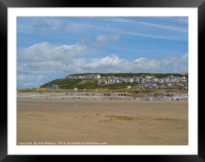 Ogmore-by-sea Beach Framed Mounted Print by Jane Metters