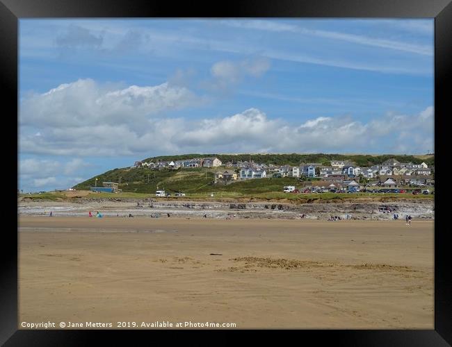 Ogmore-by-sea Beach Framed Print by Jane Metters