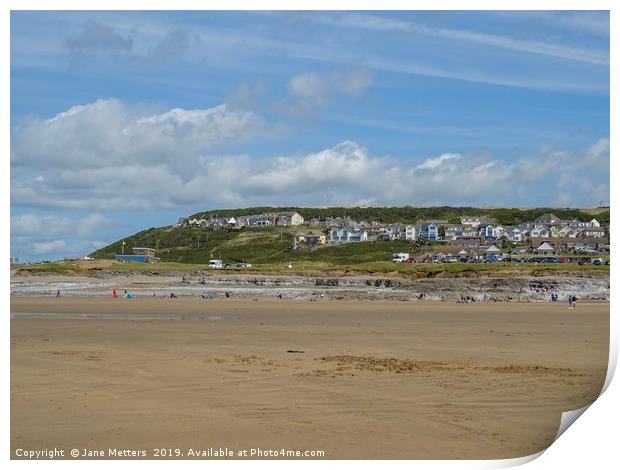 Ogmore-by-sea Beach Print by Jane Metters