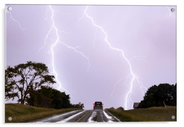 Into the Storm, Nebraska Acrylic by John Finney