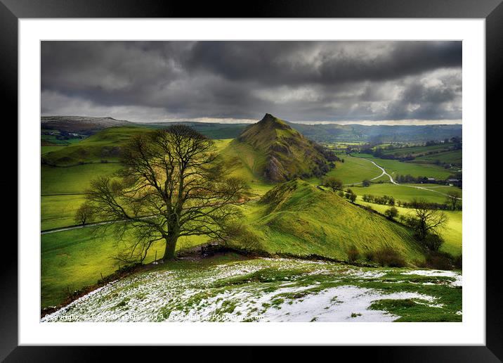 Winter clouds over Parkhouse Hill                  Framed Mounted Print by Chris Drabble