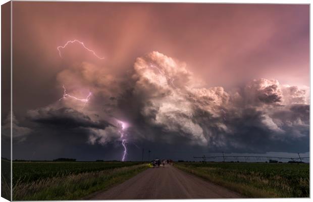 Electric storm.  Canvas Print by John Finney