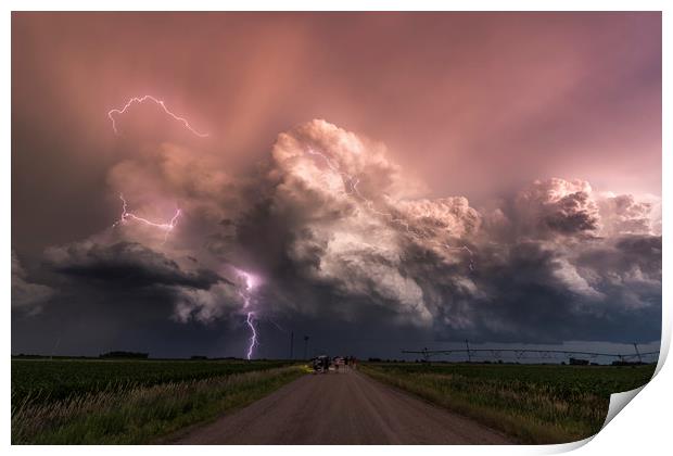 Electric storm.  Print by John Finney
