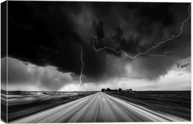 Storm Chase sunset, Colorado.  Canvas Print by John Finney