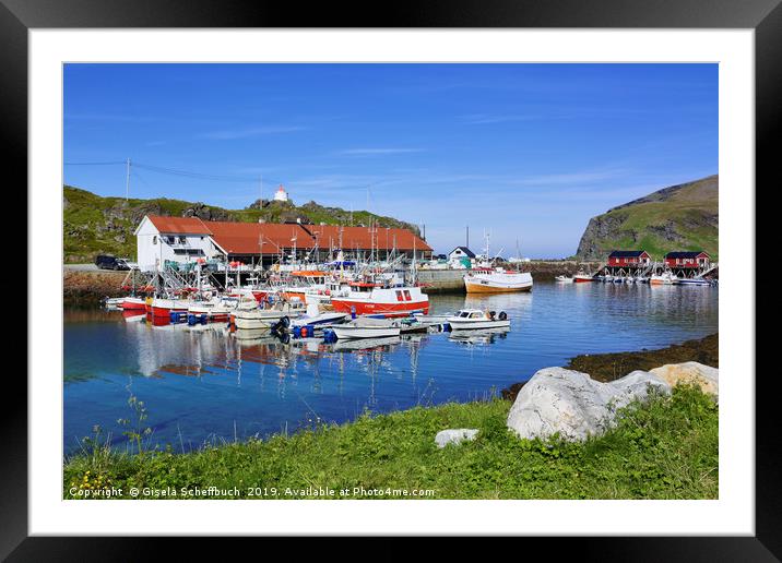 Fisherman's Idyll near the North Cape Framed Mounted Print by Gisela Scheffbuch