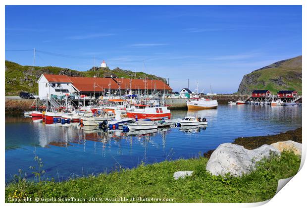 Fisherman's Idyll near the North Cape Print by Gisela Scheffbuch