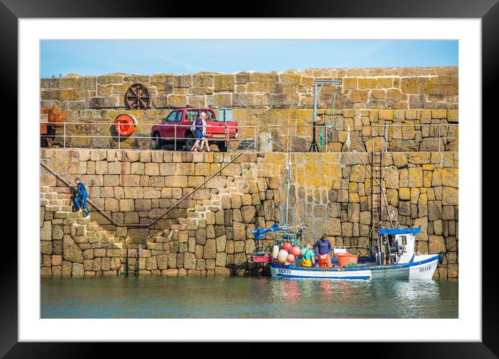Mousehole Framed Mounted Print by Andrew Michael