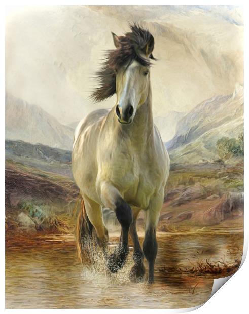 Home On The Moors - Connemara Pony Print by Trudi Simmonds