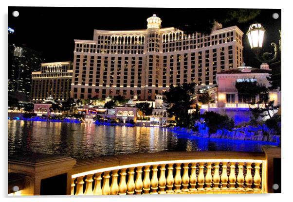 Bellagio Resort Hotel Las Vegas Nevada America USA Acrylic by Andy Evans Photos