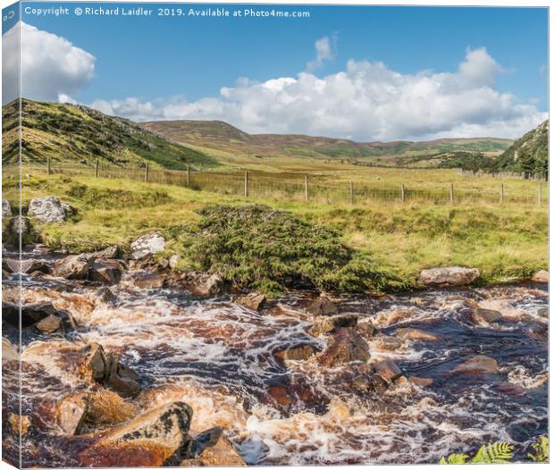 Cronkley Fell from Blea Beck Teesdale, Panorama  Canvas Print by Richard Laidler