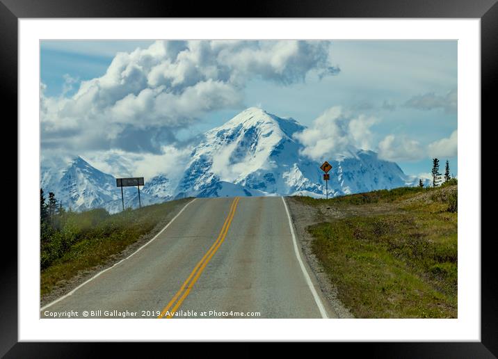 Richardson Highway Framed Mounted Print by Bill Gallagher