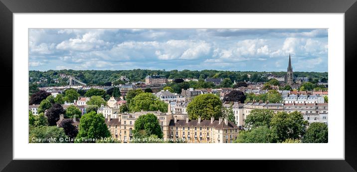 Clifton cityscape Framed Mounted Print by Claire Turner