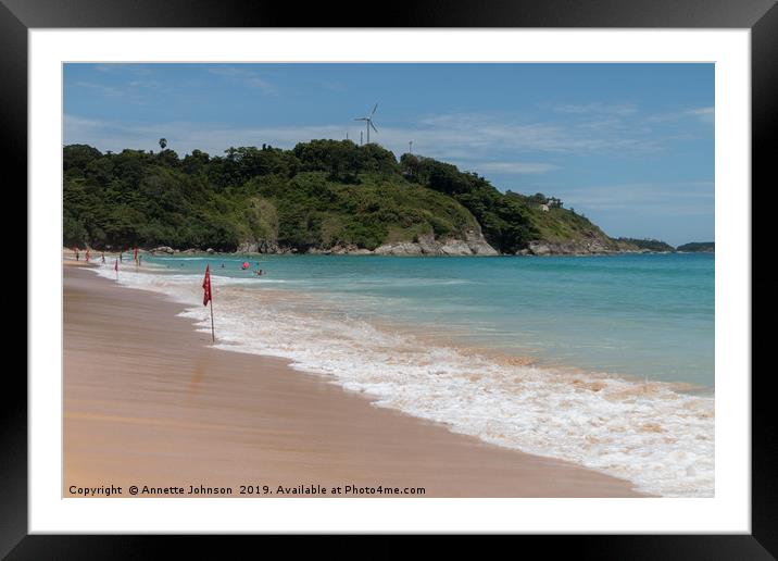 Nai Harn Beach Phuket Framed Mounted Print by Annette Johnson