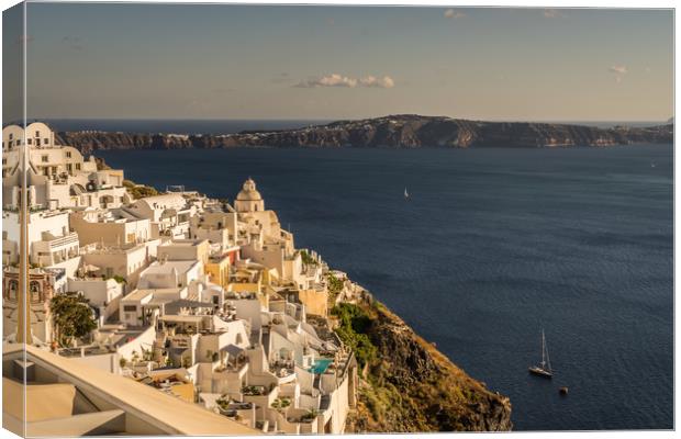 View from Fira Canvas Print by Naylor's Photography